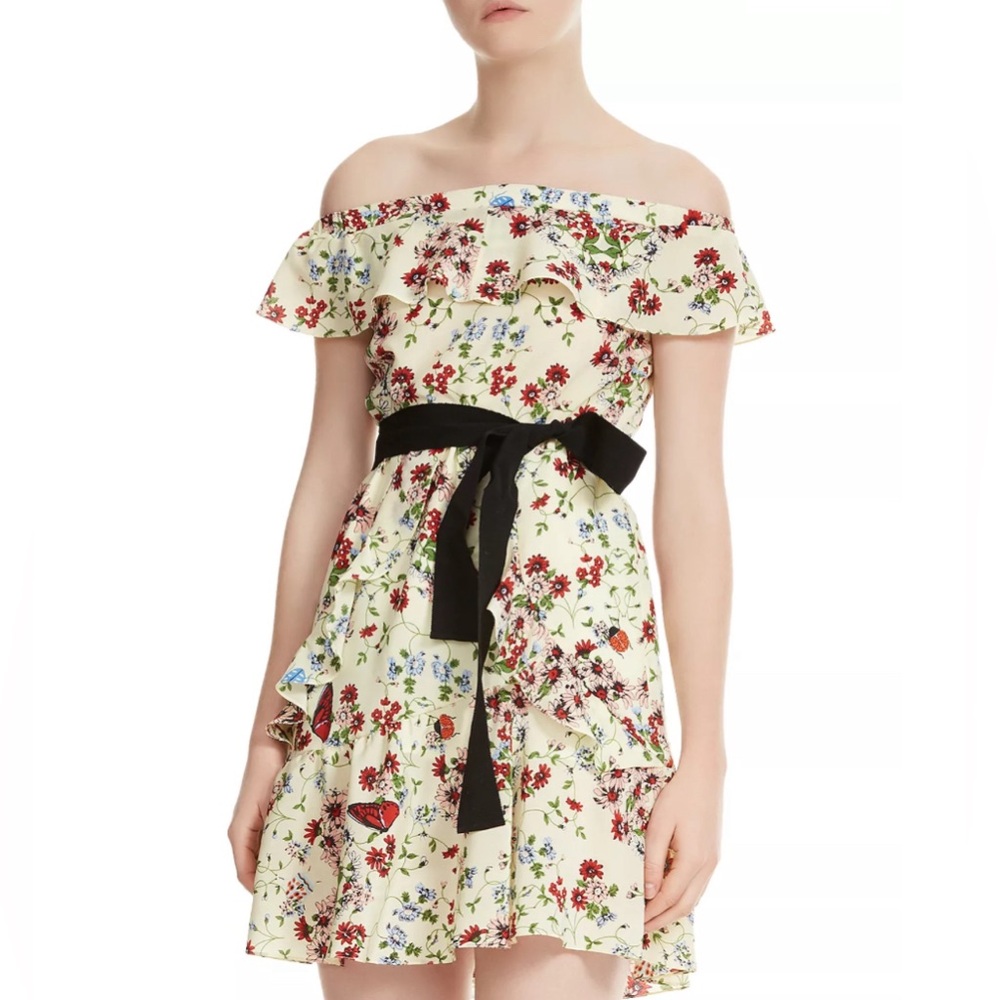 Maje 100% Silk Size 1 (S) Floral Print Dress